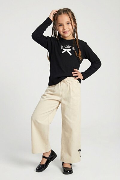 HAUSEkids 4-9 ani Mia Girls Sweatshirt pentru fete - Negru