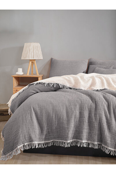 luxtex Cuvertură de pat din muselină 4 straturi, husă de canapea, pătură, păt...