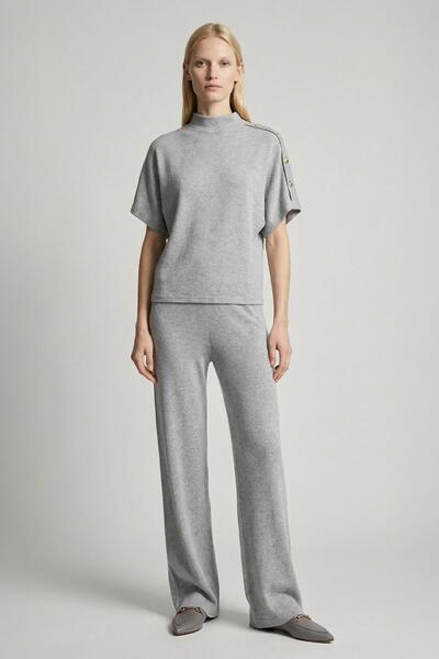 Rays 3129A Pearl Detail Sweater Gray