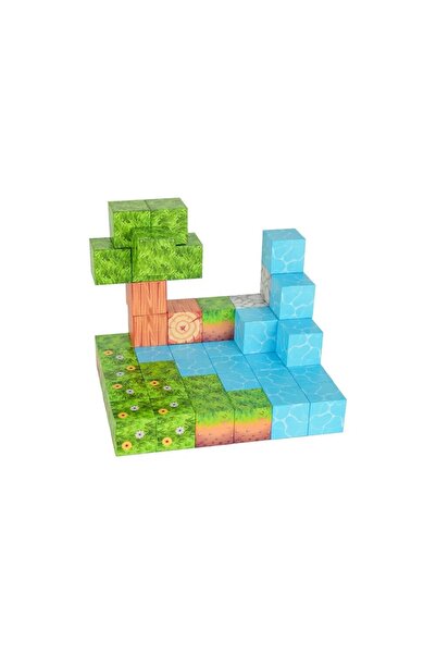 Online Magnivity Orman Temalı Manyetik Bloklar 47 Parça Manyetik Küpler