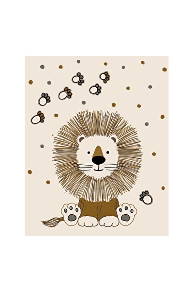 Factory Price Lion and Paw Kids Cushion Play Mat Rug – Soft Padded Carpet wit...