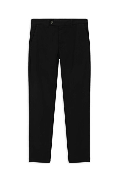 Abdullah Kiğılı بنطلون تشينو قماش كانفاس مخلوط بالليوسيل بقصة قياسية وقصة عاد...