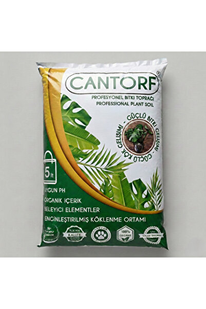 Cantorf PROFESYONEL BİTKİ TOPRAĞI, BESİORTAMI 5LT İÇ VE DIŞ MEKAN TOPRAK HARCI