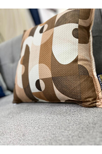 NİVEMESHOME ΓΕΩΜΕΤΡΙΚΗ ΜΠΕΖ-ΚΑΦΕ ΘΗΚΗ ΜΕ ΣΧΕΔΙΑ 45Χ45 ΜΕ ΓΕΜΙΣΜΑ ΚΑΙ ΠΡΟΣΤΑΣΙ...