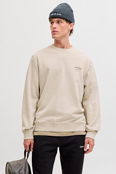 Jack & Jones Men's Chest Minimal Logo Printed Sweatshirt - Archive