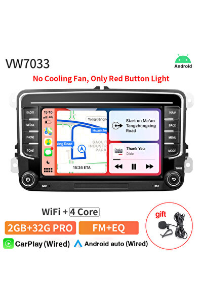 Choice12 2G 32G بأسلاك Grandnavi Android13 راديو السيارة GPS لشركة فولكس فاجن...