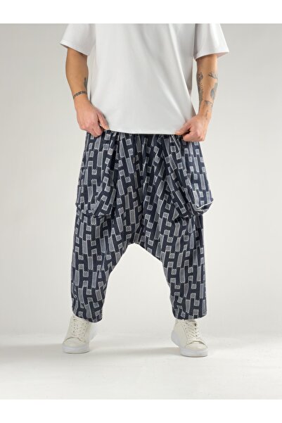 COCOPELLI Oversize Patterned Men's Avant-Garde Shalwar Coc2789