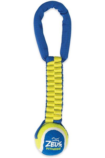 ZEUS لعبة شد الحبل K9 Fitness المصنوعة من النايلون على شكل كرة تنس - 30.5 سم