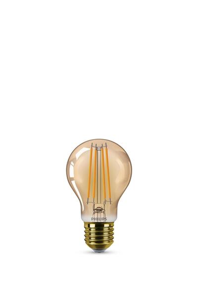 Philips LED Classic Amber Filament Ampul 7W 470 Lum 1800K Koyu Sarı Işık A60 ...
