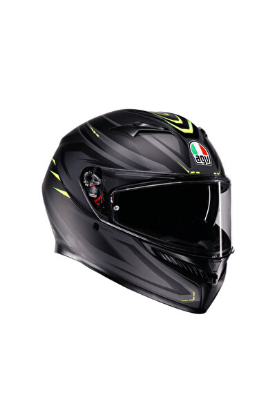AGV K3 Syth Mplk Matt Black Yellow Fluo Kapalı Kask