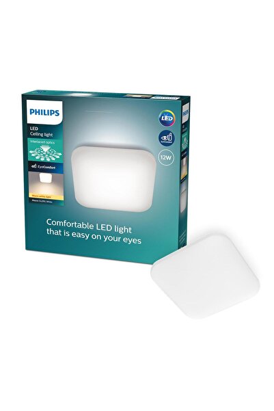 Philips Mauve Kare Tavan Lambası 12W 2700K Sarı Işık