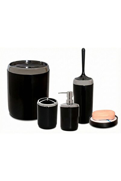 Ansan طقم حمام ليما XL أسود شفاف