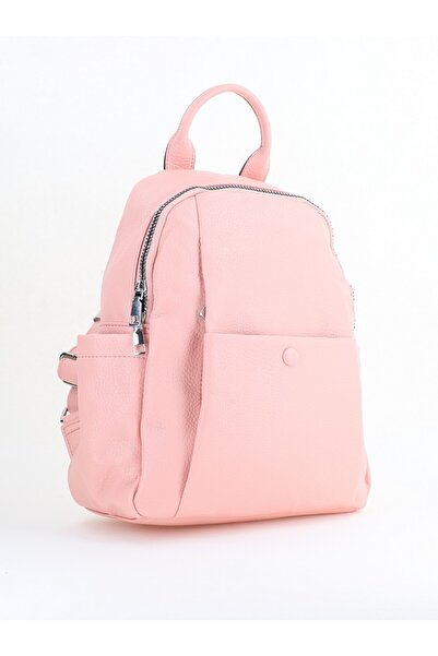 NO NAME Women's pink eco-leather backpack