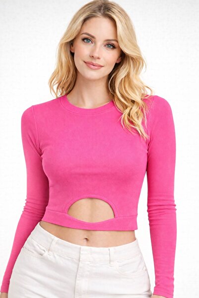 Pupa بلوزة كاميسول بأكمام طويلة مع تفاصيل نافذة على الصدر