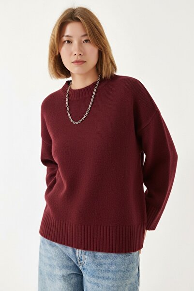 BUWOM Γυναικείο πουλόβερ με λαιμόκοψη ποδηλάτου, βασικό, απλό, απαλό πλεκτό