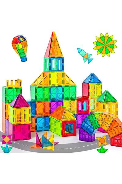 Generic 50 PCS Magnetic Tiles for Kids Ages 3+ – STEM Educational Constructio...