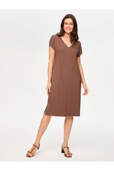 Faik Sönmez Troklu Örme Elbise S26ELB002