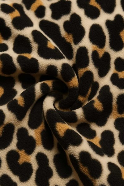 ozbaby.com Leopard Patterned Winter Baby Girl Children's Feather Plush Fleece Set