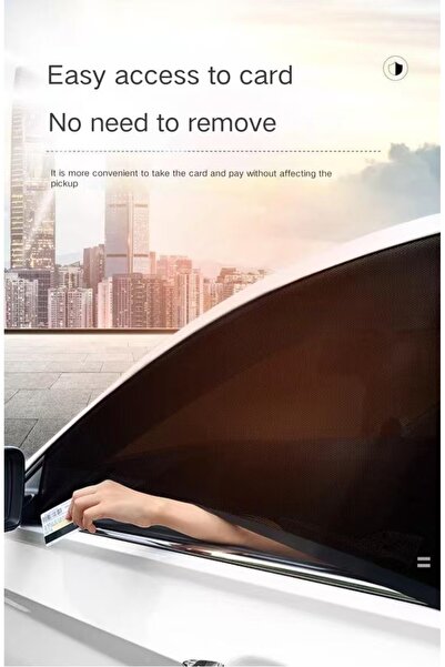 None Car Window Mesh Sun Shade – Breathable Mosquito Net for Front/Rear Doors