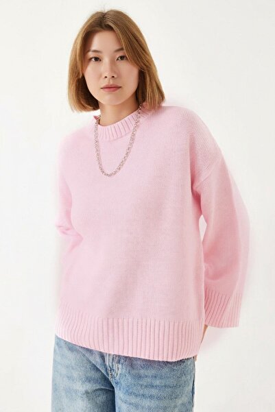 BUWOM Γυναικείο πουλόβερ με λαιμόκοψη ποδηλάτου, βασικό, απλό, απαλό πλεκτό