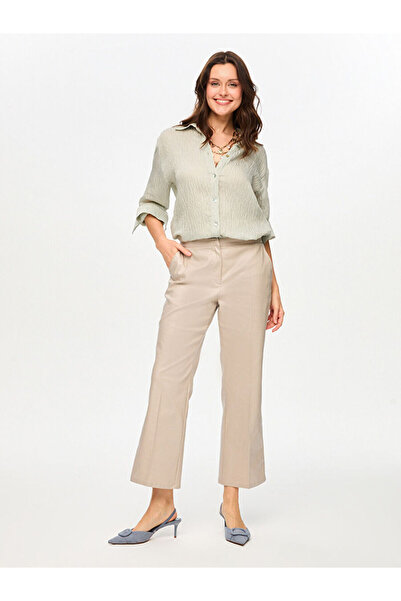 Faik Sönmez Deri Görünümlü Straıght Fıt Pantolon S26PNT040