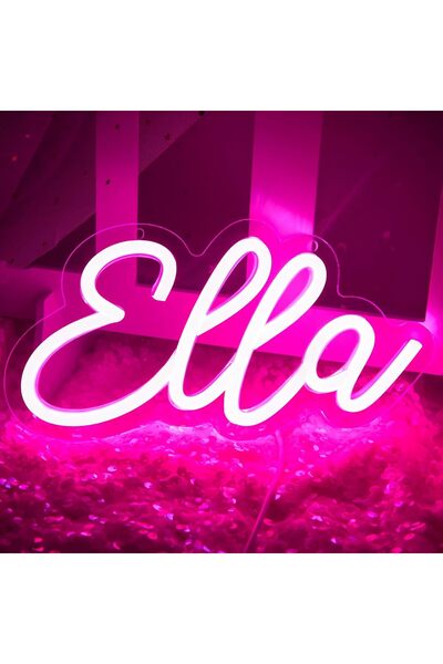 Slasa لوحة نيون تحمل اسمًا مخصصًا، مقاس 14-20 بوصة، مصباح جداري LED شخصي لغرف...