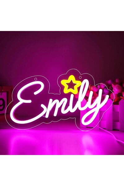 Slasa لوحة نيون تحمل اسمًا مخصصًا، مقاس 14-20 بوصة، مصباح جداري LED شخصي لغرف...