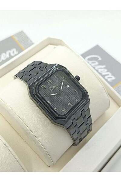 Catery Katera Men's Waterproof Watch - High Quality Steel - Black Strap with ...