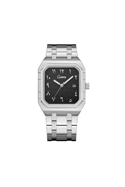 Katera Men's Waterproof Watch - High Quality Steel - Silver Bracelet with Bla...