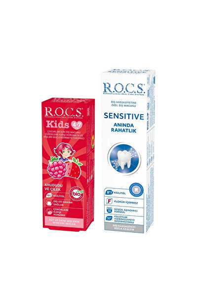 R.O.C.S. R.O.C.S Anne & Çocuk Hassas Diş Bakım Seti – Sensitive & Ahududu Çil...