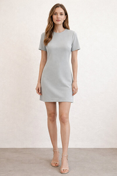 AYHAN Mini Length Straight Dress