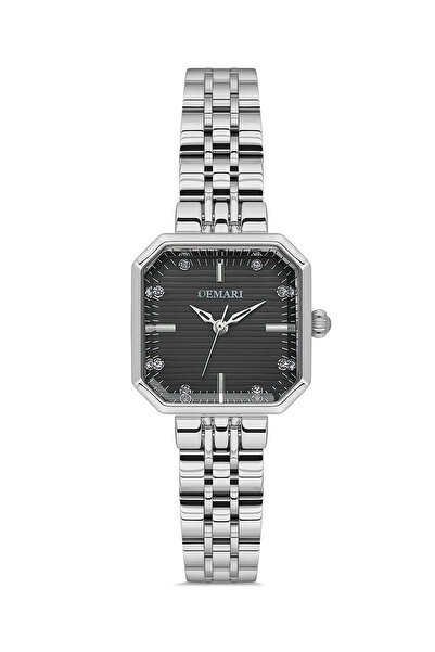 DEMARİ Women's Wristwatch Quartz Movement – Silver Strap Striped White Dial S...
