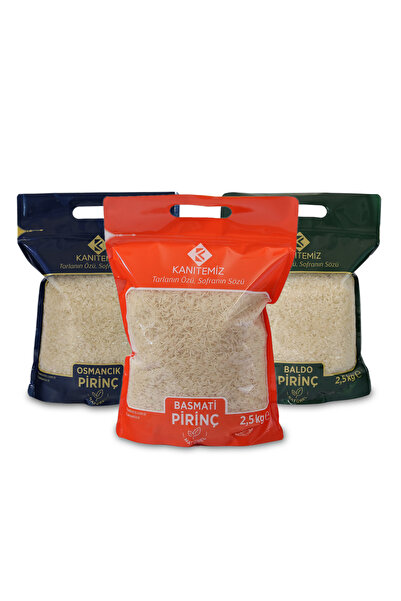 Kanıtemiz Pirinç ÜÇLÜ LEZZET PAKETİ (7,5 KG)