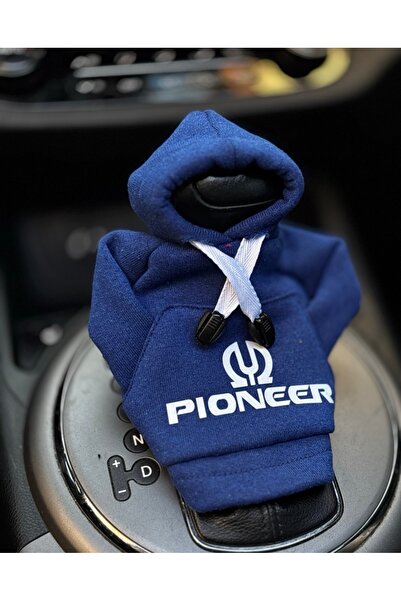 Asel PIONER Mavi Vites Poları Kapşonlu Sweatshirt