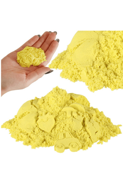 Play Sand Nisip Kinetic - galben, 1 kg, 5 ani+