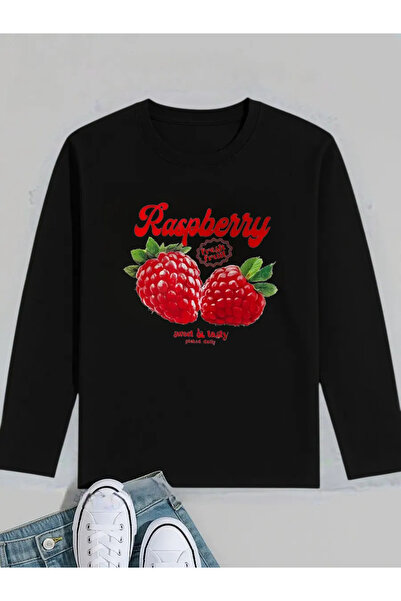 ELNOYA سترة رياضية مريحة من القطن عالي الجودة باللون الأسود بنمط التوت