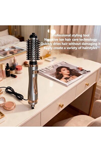 FOXMAG24 Perie rotativă 2 în 1 cu aer cald/rece, 800 W, uscător/aparat de sti...