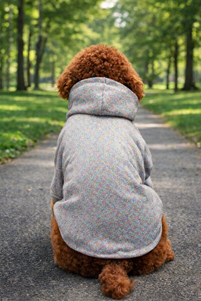 petite pati Gray Glitter Dog Sweatshirt |   Hooded, Winter Dog Outfit