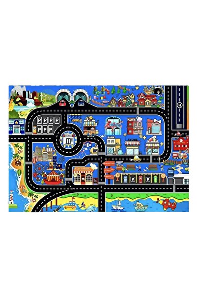 Factory Price City Map Cushion Play Mat Rug – Soft Padded Carpet with Non-Sli...