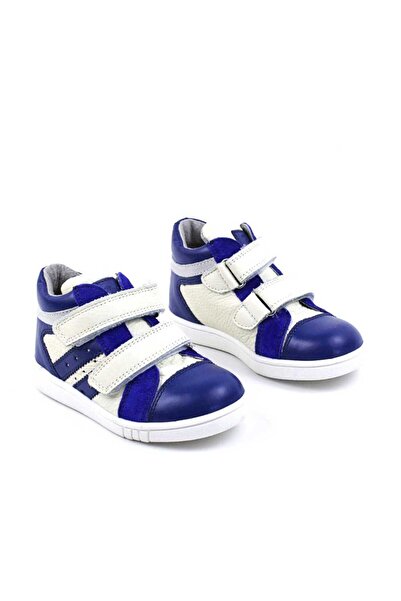 tino Children's sports shoes, made of natural leather 3237-BLUE/WHITE/19