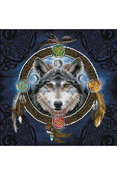 diamond dotz Diamond painting - Celtic wolf, 52 x 52 cm