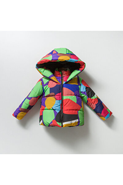 Coolimino معطف بناتي ملون بنقوش ملونة