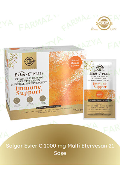 Solgar Ester C 1000 mg Multi Efervesan 21 Saşe