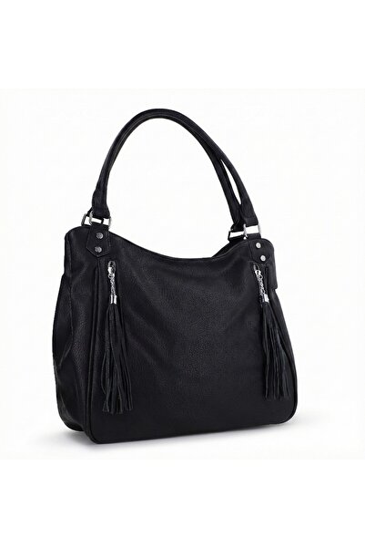 NO NAME Black eco-leather shopper