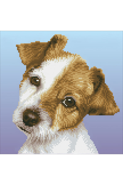 diamond dotz Tablou cu diamante – Cățeluș simpatic, 30 x 30 cm