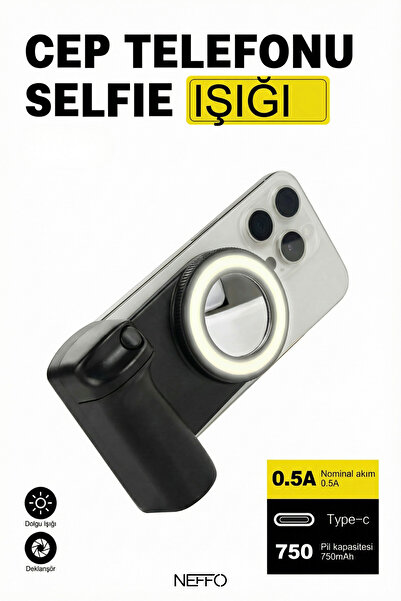NEFFO Bluetooth Manyetik Telefon Yapıştırma Kavrama Halka Dolgu Işığı ile Mag...