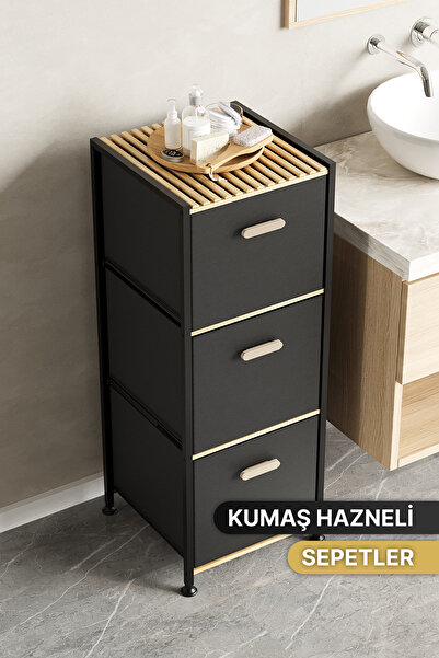 Bino Banyo Rafı Banyo Düzenleyici Çok Amaçlı Dolap 3 Katlı Düzenleyici Kumaş ...