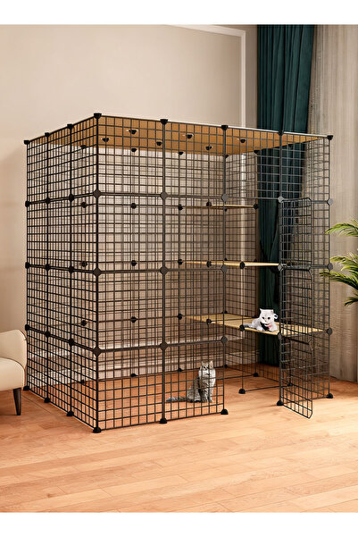 KidLe Cat Cage Extra Large Free Space Large Cat Empty Cage Apartment Cattery ...