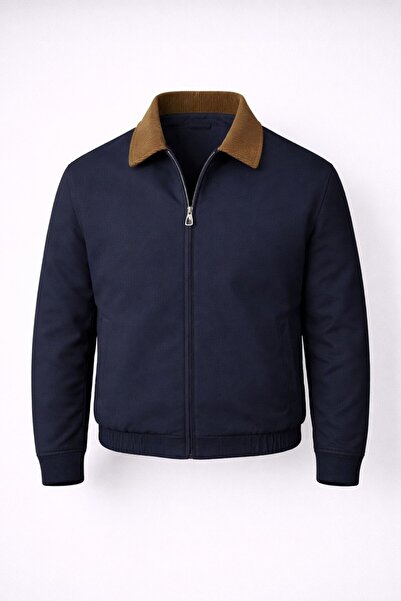 LUMAST Trucker Velvet Collar Bomber Lined Jacket