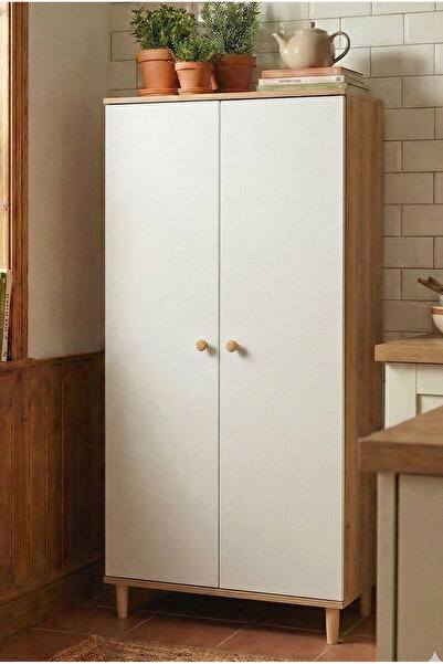 PEKA 2 Kapaklı 5 Raflı Çok Amaçlı Dolap – Mutfak & Banyo Düzenleyici